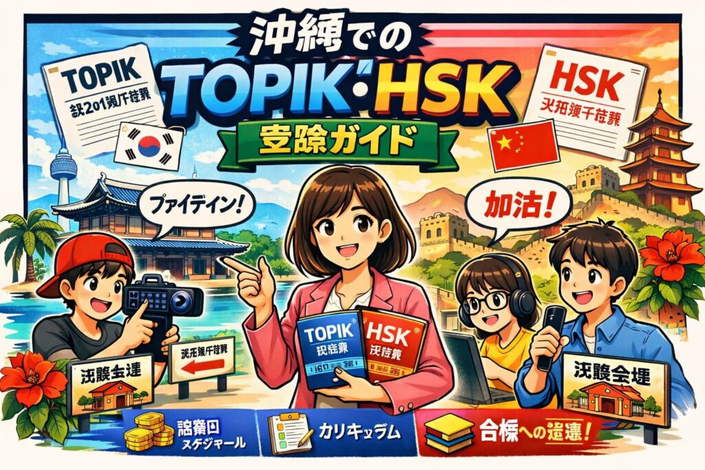 【2026最新】沖縄でのTOPIK（韓国語能力試験）・HSK（中国語検定）受験ガイド｜県内会場と合格への最短ルート