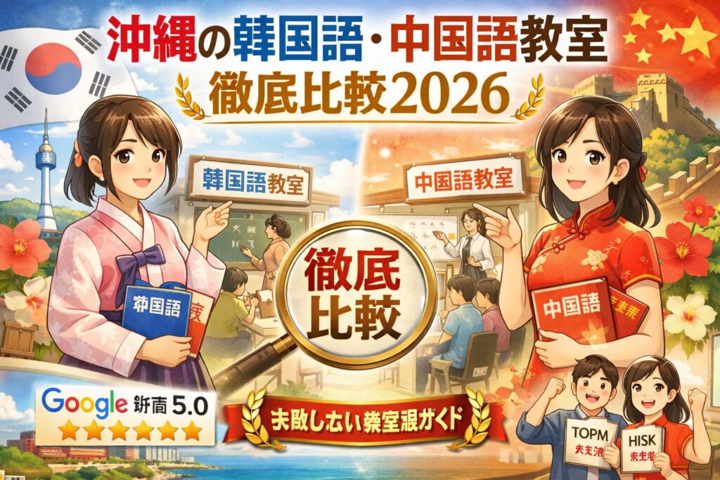 【2026年最新】沖縄の韓国語・中国語教室を徹底比較｜Google評価5.0と15年の実績が語る「失敗しない」選び方