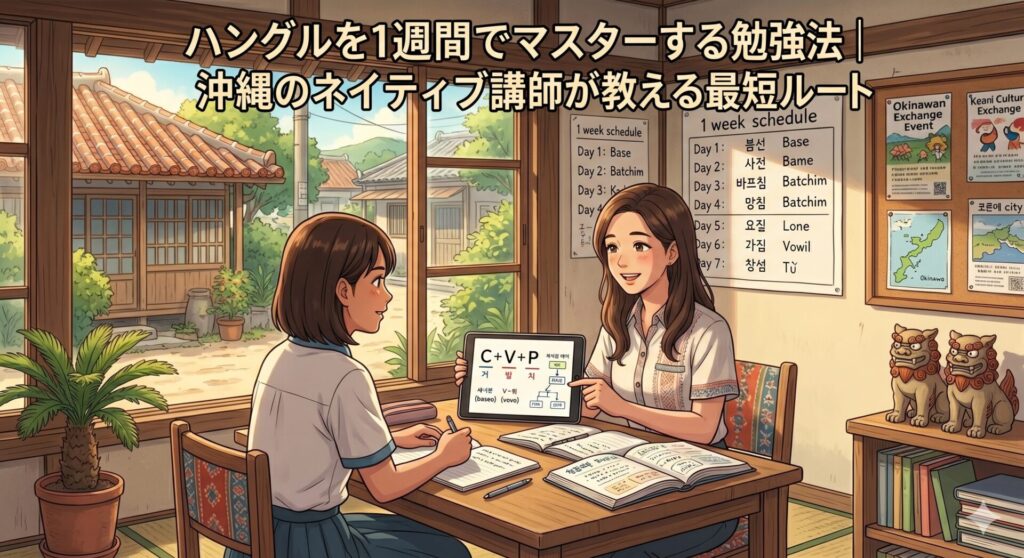ハングルを1週間でマスターする勉強法｜沖縄のネイティブ講師が教える最短ルート